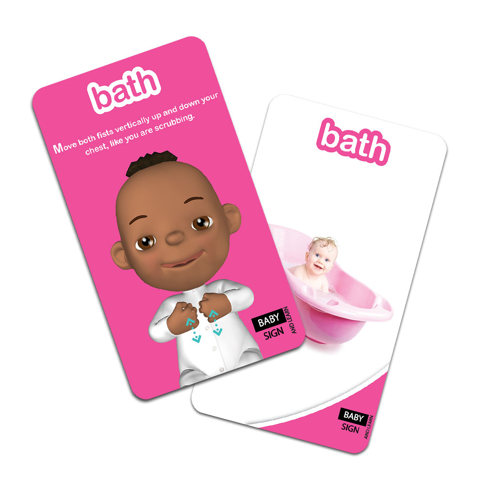 Baby Sign Language Flash Cards - Bath
