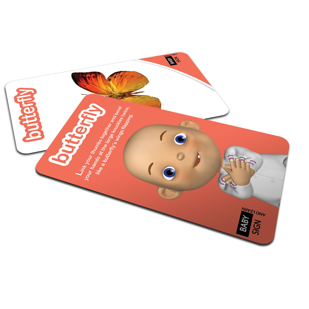 Baby Sign Language Flash Cards - Butterfly